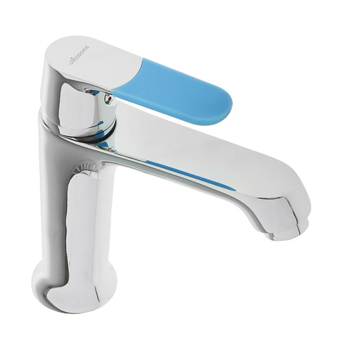 Смеситель для раковины Accoona A9019, с набором цветных накладок на ручку, латунь, хром