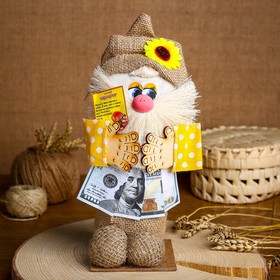 

Сувенир «Домовой с деньгами в руках», микс