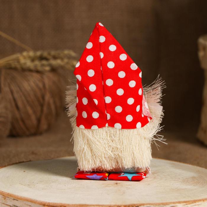 Оберег «Домовой с баксами», 10 см, микс