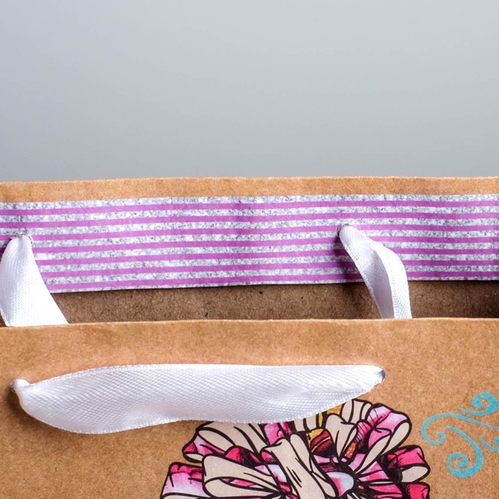 Пакет крафтовый вертикальный «Долгожданные подарки», 18 × 23 × 8 см