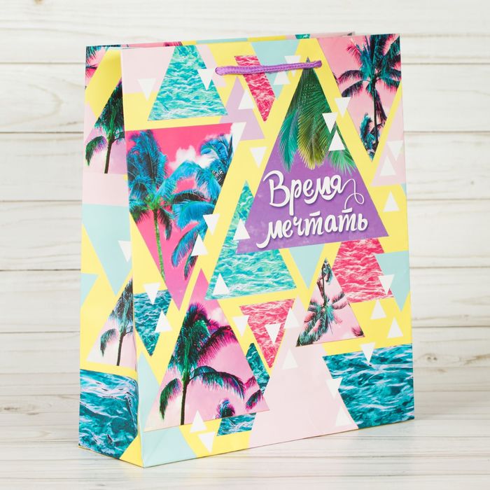 Пакет ламинированный вертикальный «Время мечтать», ML 23 × 27 × 8 см