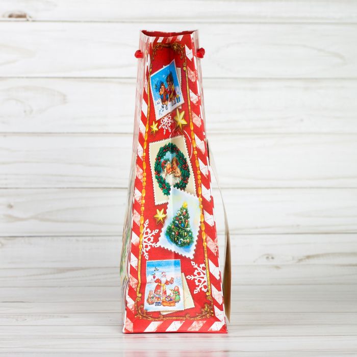 Пакет ламинированный с открыткой «Письмо от дедушки мороза», 18 × 23 × 8 см