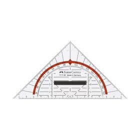 

Треугольник + транспортир Faber-Castell "Комби" прозрачный красный, пластиковый пенал