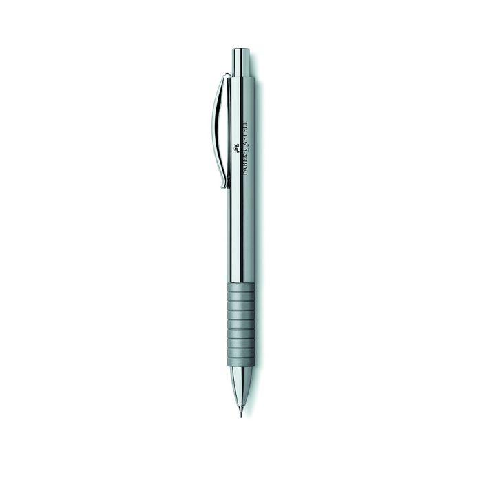 Карандаш механический подарочный 0.7 мм Faber-Castell Basic Metal, полированный хром металлический +ластик, в подаочной коробке