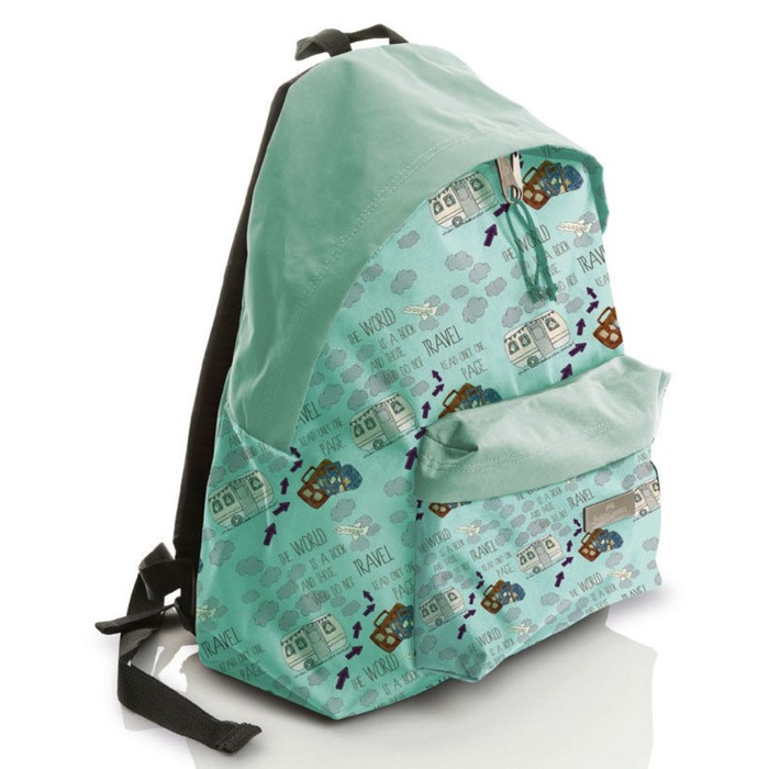 Рюкзак молодежный Faber-Castell 43*31*13 "Тревел" водоотталкивающее покрытие, бирюз 190132