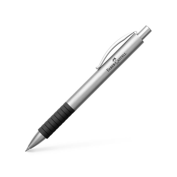Карандаш механический подарочный 0.7 мм Faber-Castell Basic Metal, матовый хром металлический +ластик, в подаочной коробке