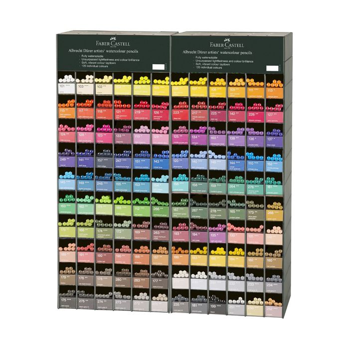 Карандаши худ цветные акварельные Faber-Castell Albrecht DÜRER® 120цв 720шт, 2диспл 117566