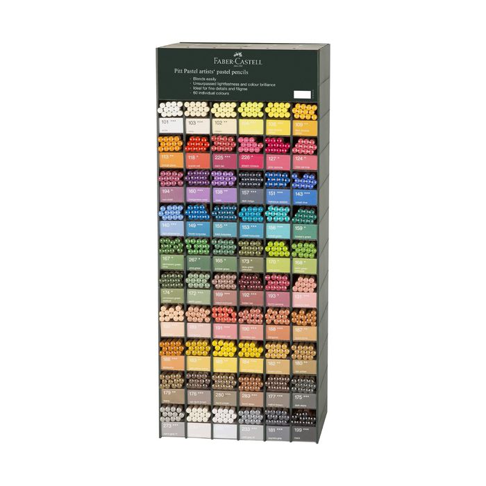 Пастель сухая худ в карандаше набор Faber-Castel PITT® 60цв 720шт, дисплей 112162