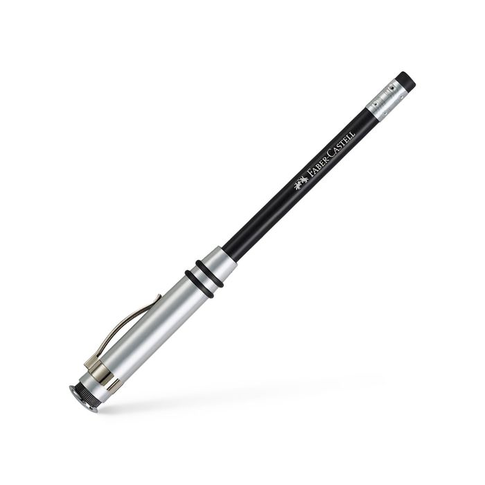 Карандаш ч/г Faber-Castell Perfect Pencil B с ластик+точилка из алюмин, черный, к/к 118340