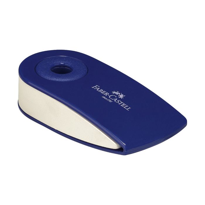 Ластик Faber-Castell синтетика SLEEVE в защитном футляре красный/синий 182401