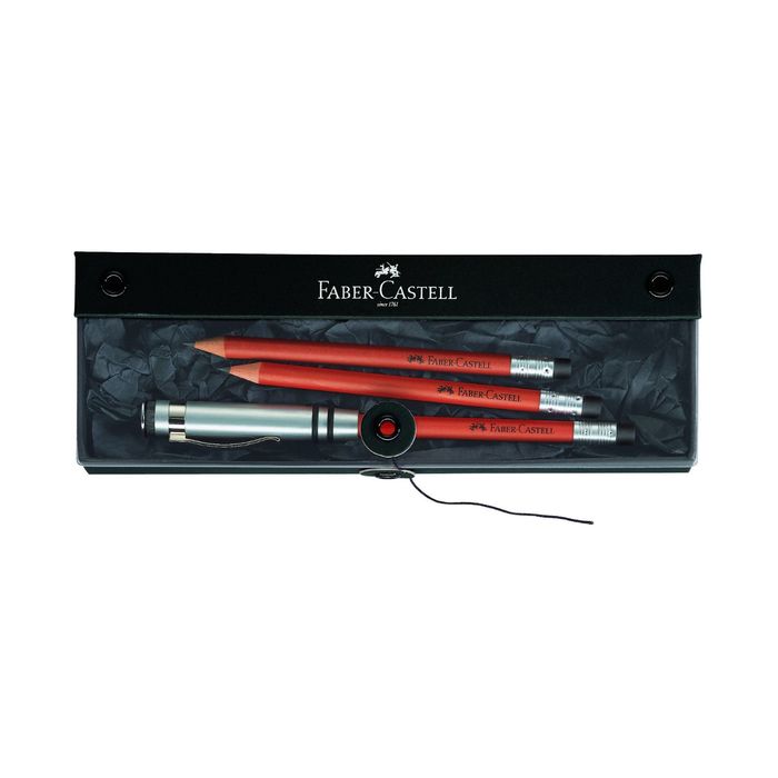 Карандаш художественный ч/г набор Faber-Castell Perfect Pencil 3шт B ластик+точил, под/уп