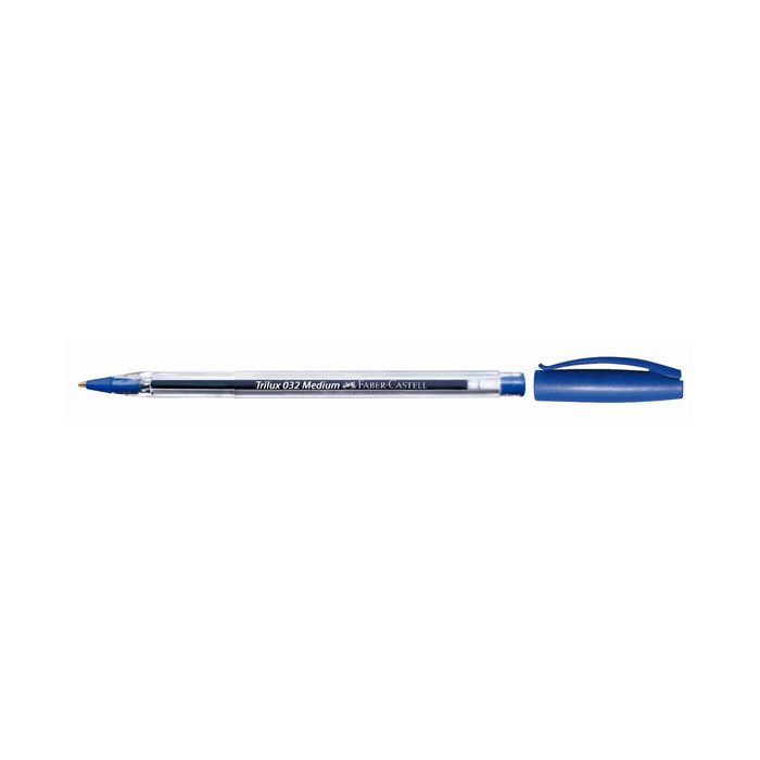 Ручка шариковая Faber-Castell Trilux 032 0.7мм синие чернила, прозр.корп 343250
