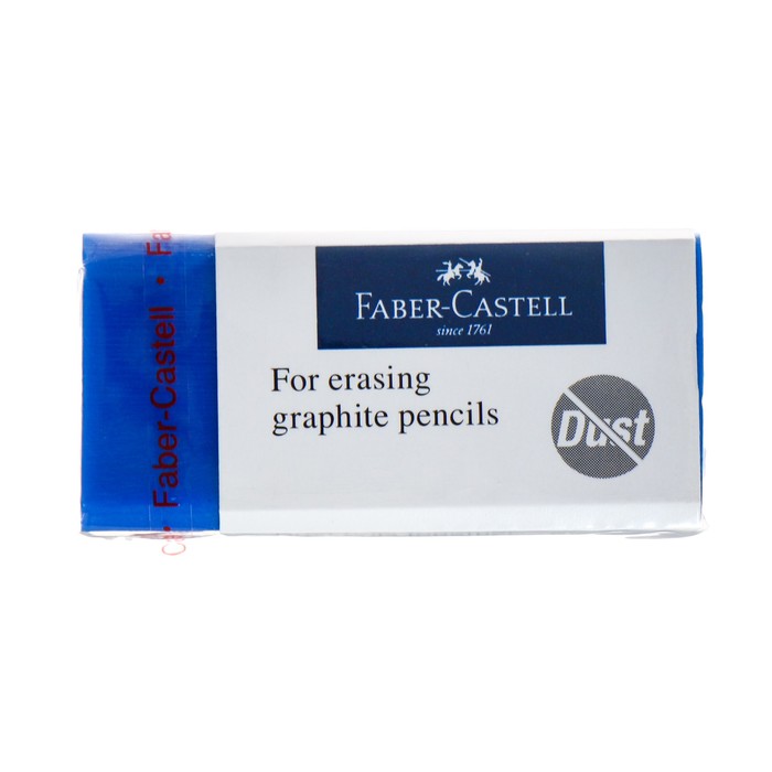 Ластик Faber-Castell синтетика Dust-Free 45*20*13 для графитных карандашей, синий 187170