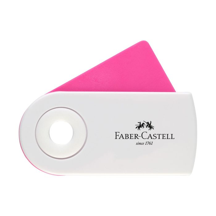 Карандашя художественный ч/г набор Faber-Castell Sparkle 2шт B бел/роз+ластик+точил 218495