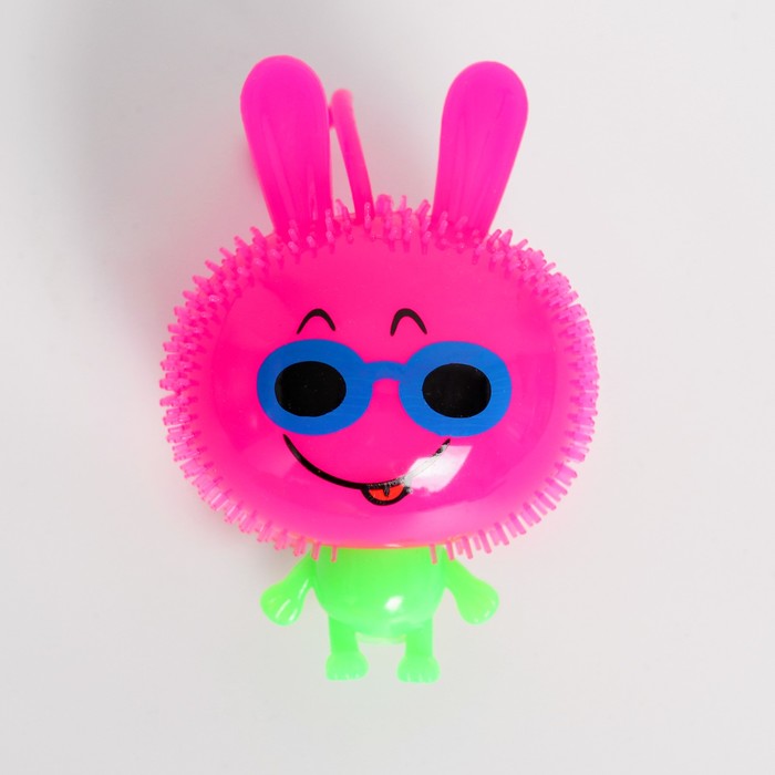 Ежка резиновый "Зайка" световой, цвета МИКС