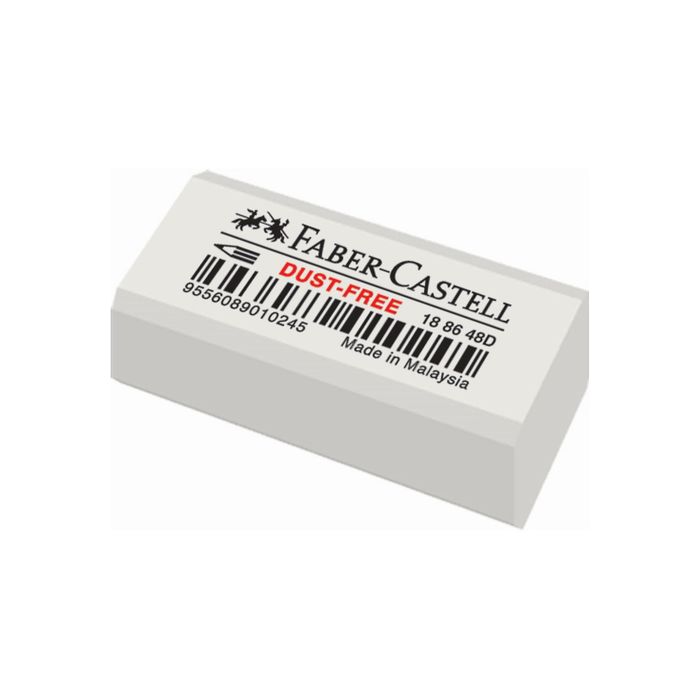 Ластик Faber-Castell, синтетика Dust-Free - мини для графитных карандашей, белый