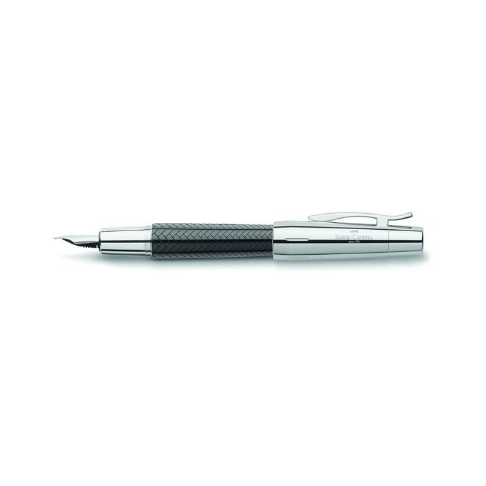 Ручка перьевая подарочная Faber-Castell E-Motion Edelharz Parkett, M, черн.смола,под/к