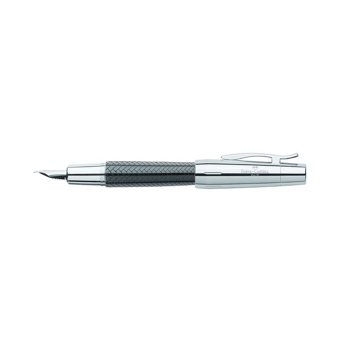 Ручка перьевая подарочная Faber-Castell E-Motion Edelharz Parkett, F, черн.смола,под/к
