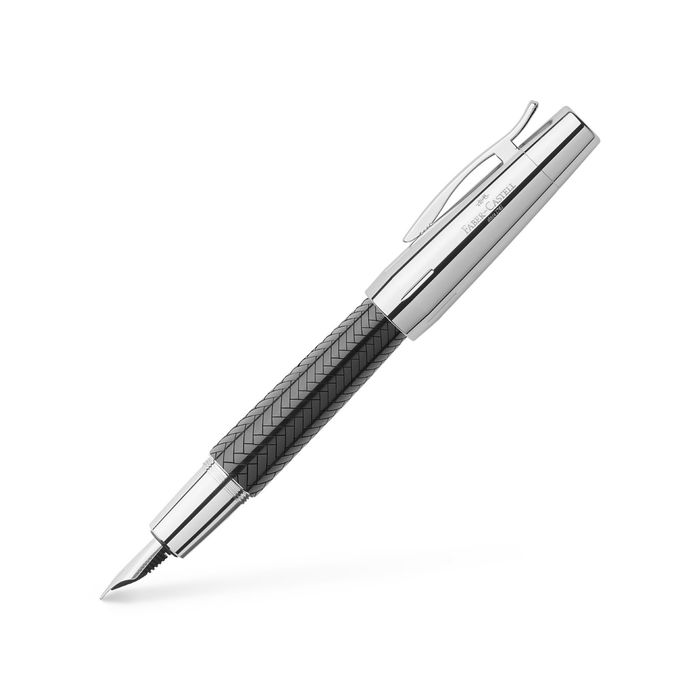 Ручка перьевая подарочная Faber-Castell E-Motion Edelharz Parkett, B, черн.смола,под/к