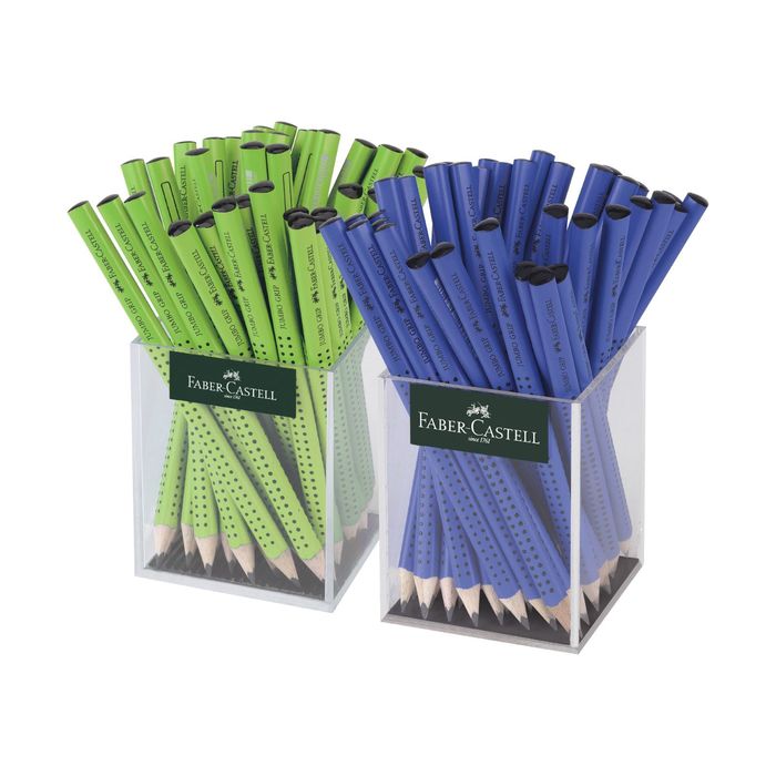 Карандаш ч/г Faber-Castell Grip Jumbo B трехгран.кор. 72шт в 2-х пласт.ст, син/зел 111968