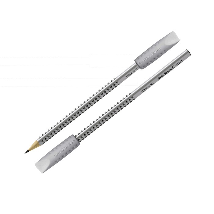 Ластик Faber-Castell синтетика GRIP 2001 (колпачек) серый 187000