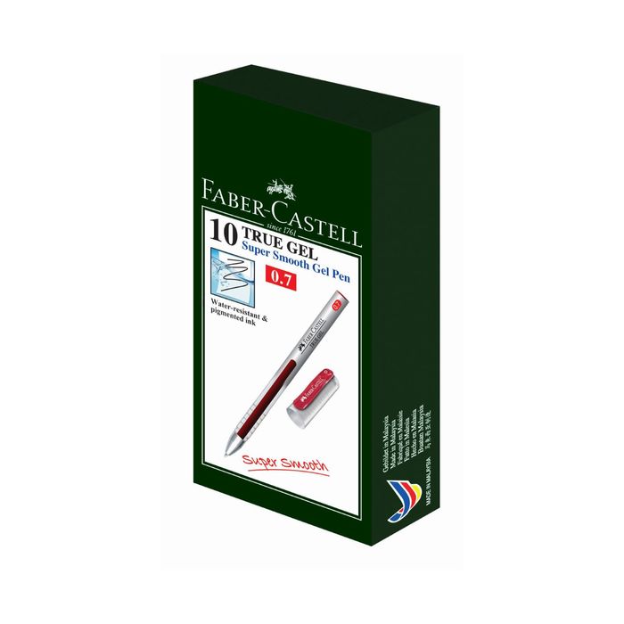 Ручка-роллер Faber-Castell True Gel 0.7мм водо- и светостойкие чернила красный 243821