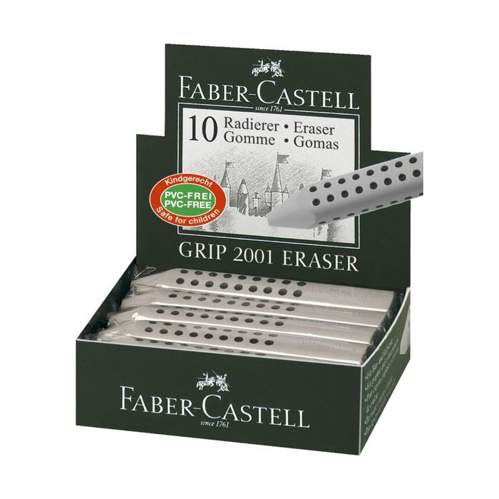 Ластик Faber-Castell синтетика GRIP 2001 треугольный серый 187100