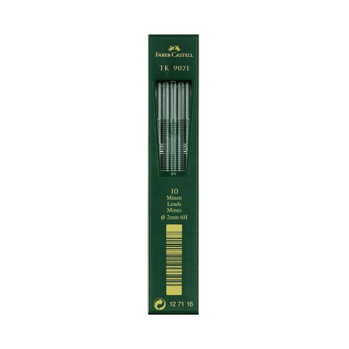 Грифели для цанговых карандашей 2.0 мм Faber-Castell TK® 9071 6H 10 штук 127116
