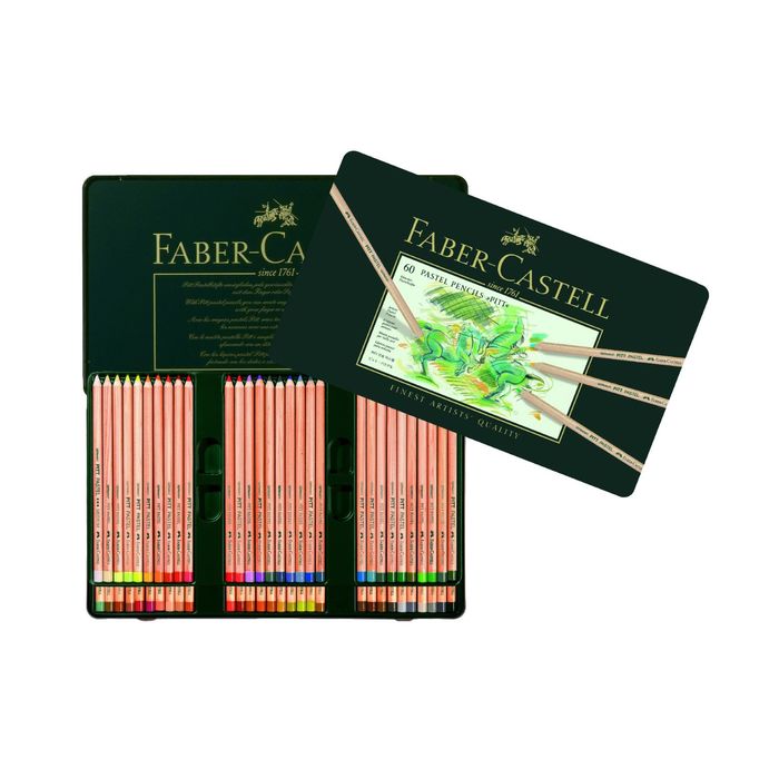 Пастель сухая худ в карандаше набор Soft Faber-Castell PITT® 60цв металлич.кор. 112160