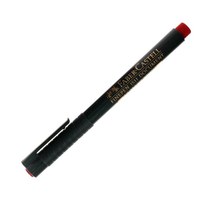 Ручка капиллярная Faber-Castell Finepen 1511 0.4мм Document перман чернила красные 151121