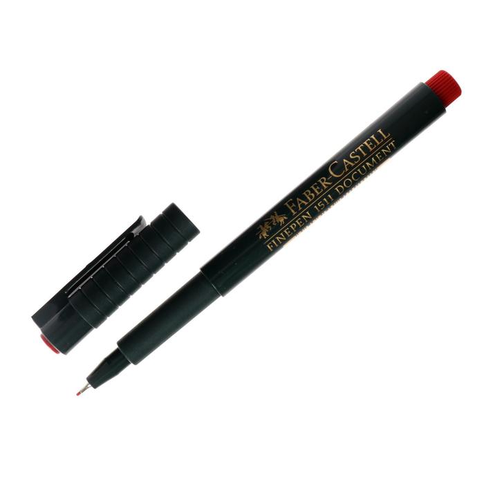 Ручка капиллярная Faber-Castell Finepen 1511 0.4мм Document перман чернила красные 151121