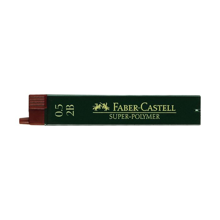 Грифели для механических карандашей 0.5 мм Faber-Castell TK® SUPERPOLYMER 2B 12 штук