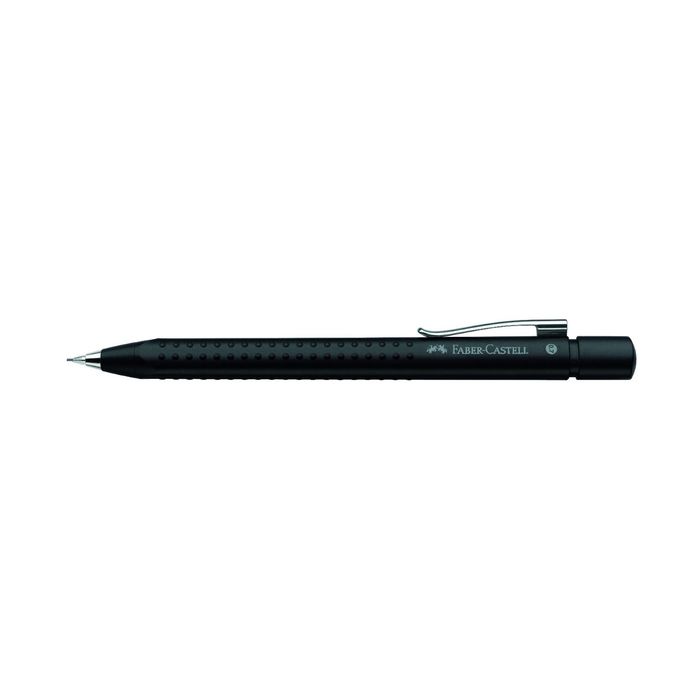 Ручка шариковая автомат Faber-Castell GRIP 2011, M, трехгран.кор. массаж.шаш, синий, сереб
