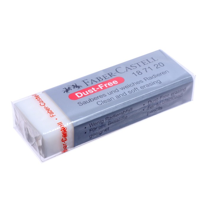 Ластик Faber-Castell синтетика Dust-Free 62*21,5*11,5 белый 187120