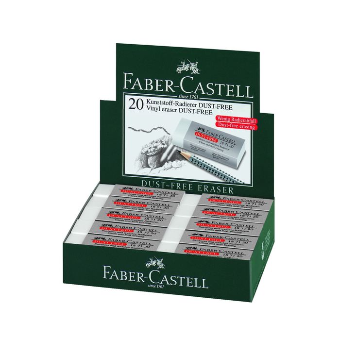 

Ластик Faber-Castell синтетика Dust-Free 62х21,5х11,5, белый
