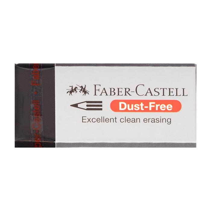 Ластик Faber-Castell синтетика Dust-Free 45*21,5*11,5, чёрный цена и фото