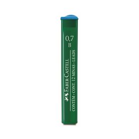 Грифели для механических карандашей 0.7 мм Faber-Castell Polymer В 12 штук, футляр