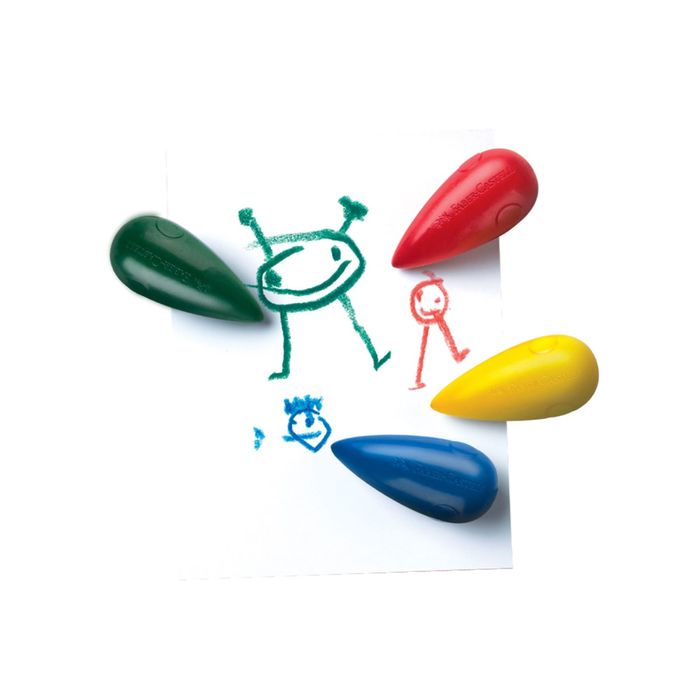 Карандаши восковые 4цв Faber-Castell блистер 120405