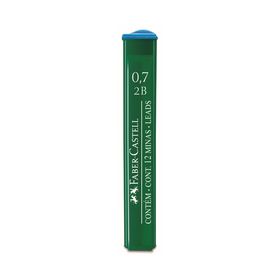 Грифели для механических карандашей 0.7 мм Faber-Castell Polymer 2В 12 штук, футляр