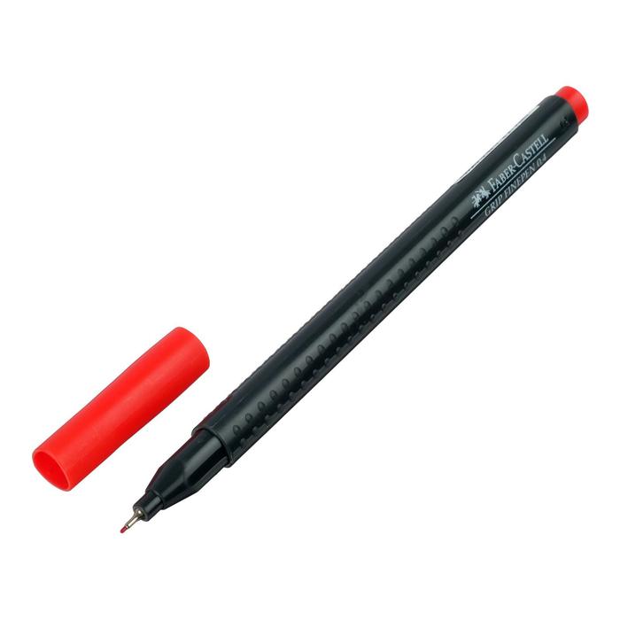 Ручка капиллярная Faber-Castell GRIP линер 0.4 мм красный 151621