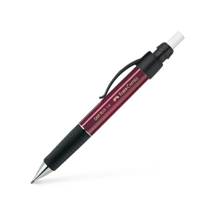 Карандаш механический 0.7 мм Faber-Castell GRIP Plus 1314 с ластиком, красный, к/к 131431