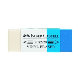 Ластик Faber-Castell 7082 белый-синий для графитных карандашей, в индивид. упаковке Ош