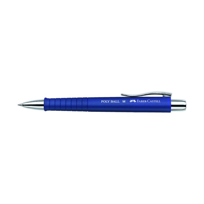 Ручка шариковая автомат Faber-Castell Poly Ball, M, трехгран.кор., синий, карт/кор 241151