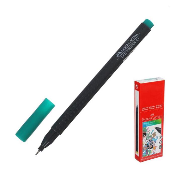 

Ручка капиллярная Faber-Castell GRIP, линер 0.4 мм, изумрудная зелень