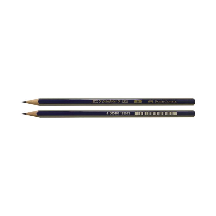 Карандаш ч/г Faber-Castell GOLDFABER 1221 B шестигранный, карт/короб 112501