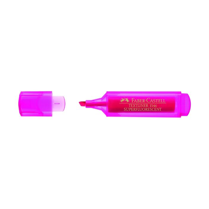Маркер Текстовыделитель 5,0 мм, Faber-Castell 46 Superfluorescent, флуоресцентный розовый, 154628