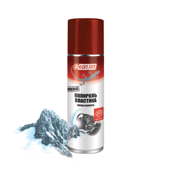 Полироль пластика 3ton, горная свежесть, 335 мл
