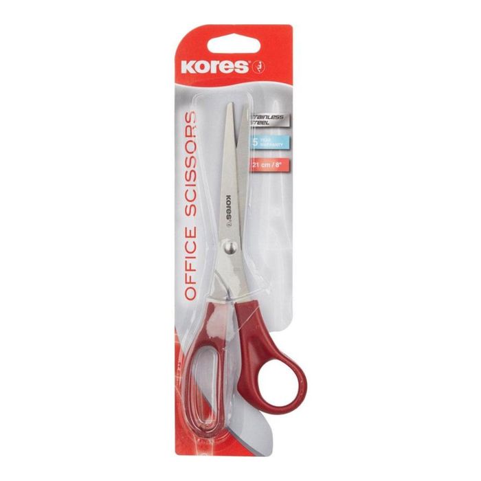 Ножницы Kores 210 мм c пластиковым анатомическими ручками, микс*3вида