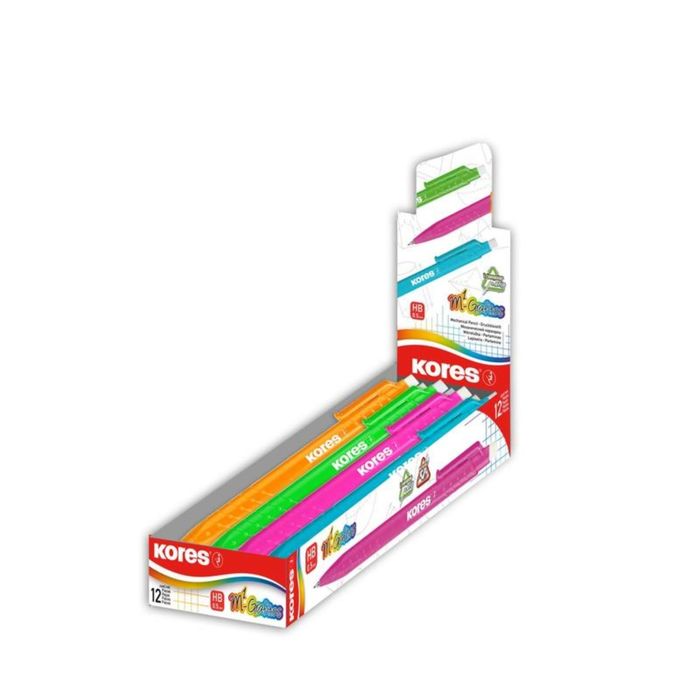 Карандаш механический 0.5 мм KORES цветной микс*4 вида 99152