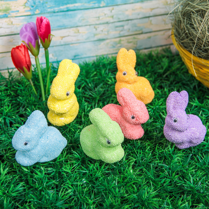 Сувенир "Разноцветные пасхальные кролики" (набор 6 шт)